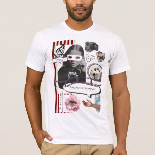 Retro Grunge Coquette Aesthetic Photo Collage T-Shirt