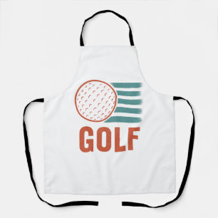 Retro Grunge Golf Apron