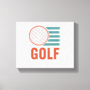 Retro Grunge Golf Canvas Print