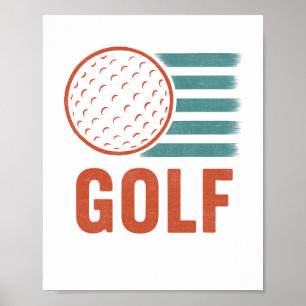 Retro Grunge Golf Poster