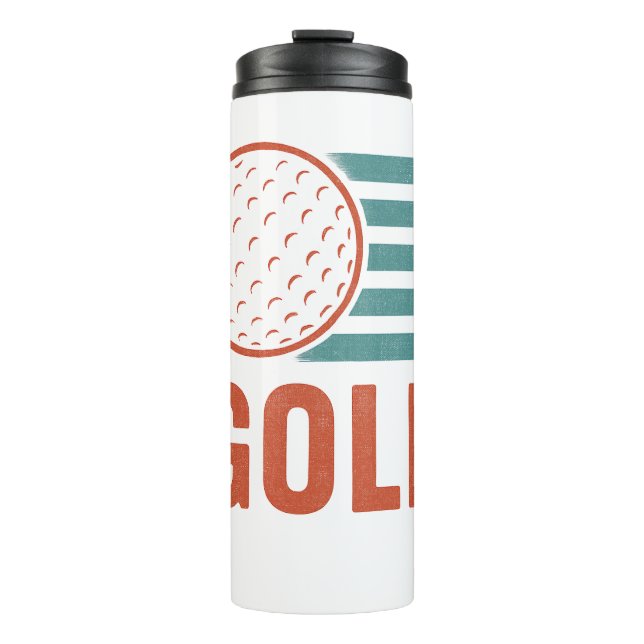 Retro Grunge Golf Thermal Tumbler (Front)