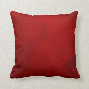 Retro Grunge Red Leather Custom Cushion