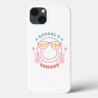 Retro Grunge "School's Out" Summer Design iPhone 13 Case