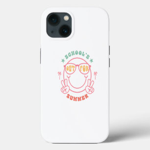 Retro Grunge "School's Out" Summer Design iPhone 13 Case