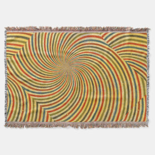 Retro Grunge Swirl + your idea Throw Blanket