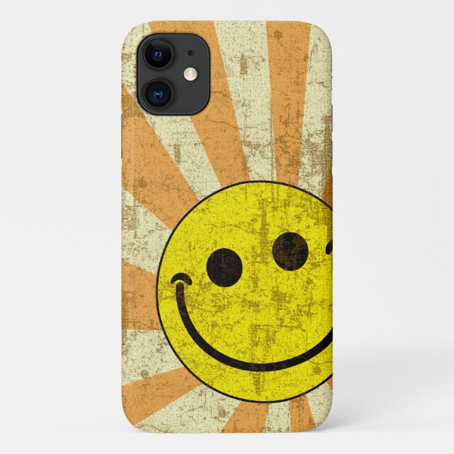 Retro Grungy Sunburst Case-Mate iPhone Case (Back)
