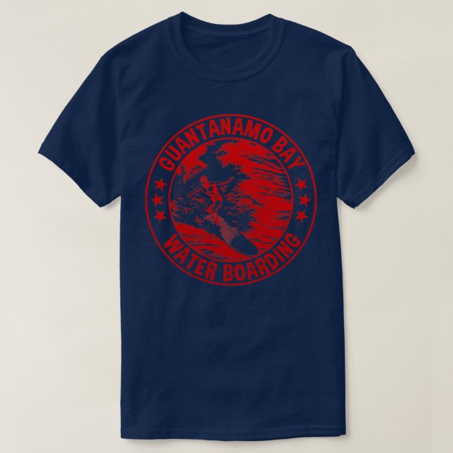 Retro Guantanamo Bay Waterboarding T-Shirt (Design Front)