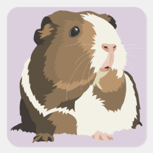 Retro Guinea Pig 'Betty' Stickers