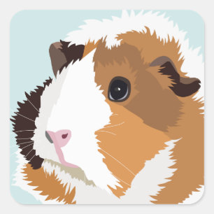 Retro Guinea Pig 'Elsie' Stickers