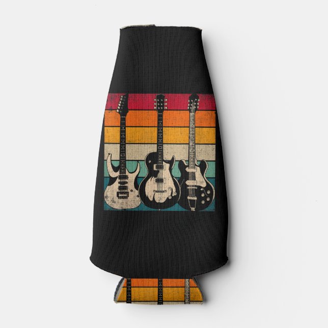 Retro Guitar  Bottle Cooler (Front)