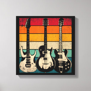 Retro Guitar Canvas Print