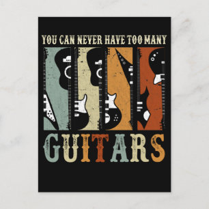 Retro Guitar Collector Guitarist Rock Music Lover Postcard