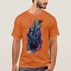 Retro Guitar Gift Guitarist Rock Concert Festival T-Shirt