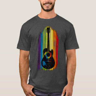 Retro Guitar Gift Guitarist Rock Concert Festival T-Shirt