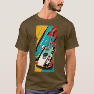 Retro Guitar Gift Guitarist Rock Concert Festival T-Shirt