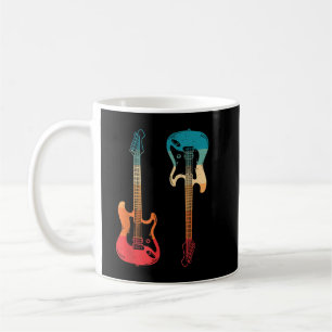 Retro Guitar Guitarist Electric Bass Guitar Rock M Coffee Mug