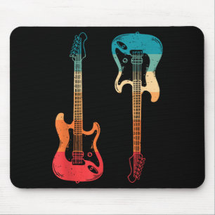 Retro Guitar Guitarist Electric Bass Guitar Rock M Mouse Mat