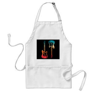 Retro Guitar Guitarist Electric Bass Guitar Rock M Standard Apron