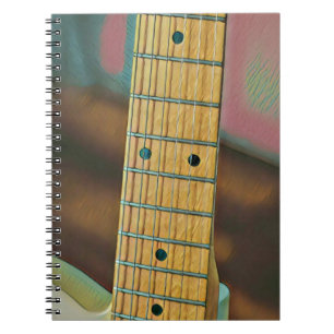 retro guitar lover gift notebook