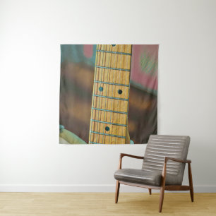 retro guitar lover gift tapestry