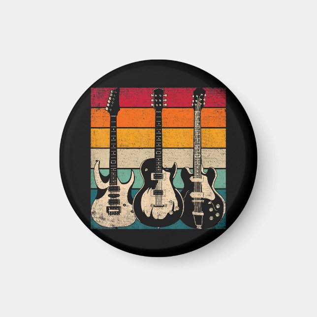 Retro Guitar  Magnet (Front)