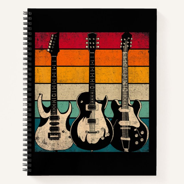 Retro Guitar  Notebook (Front)