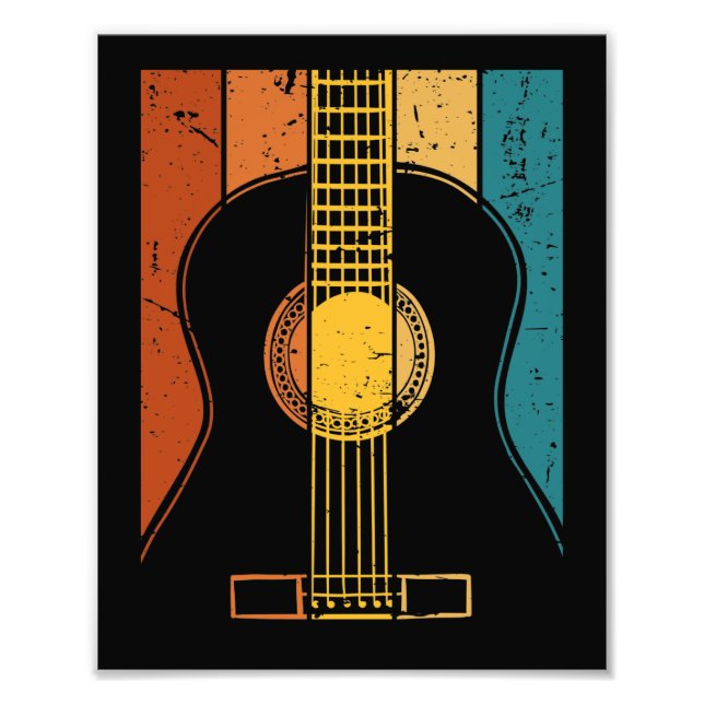 Retro guitar photo print (Front)
