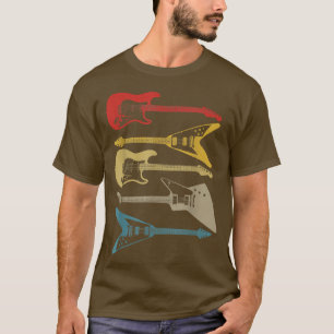 Retro Guitar Player Vintage Guitarist Bass Bassist T-Shirt