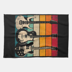 Retro Guitar  Tea Towel