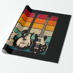 Retro Guitar Wrapping Paper