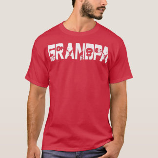 Retro Guitarist Father Grandpa Guitar Fathers Day T-Shirt