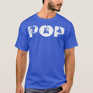 Retro Guitarist Father Pop Guitar Father's Day Mus T-Shirt