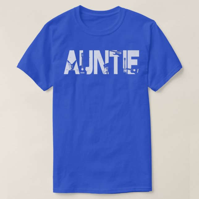 Retro Guitarist Mother Auntie Guitar Mother's Day  T-Shirt (Design Front)