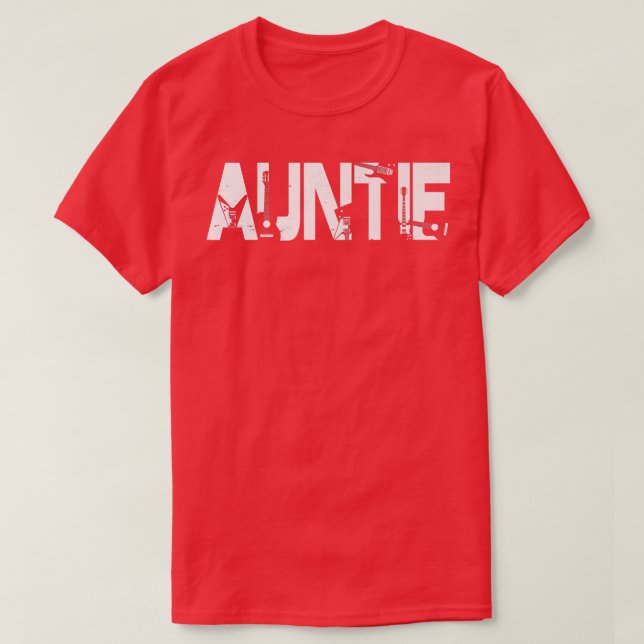 Retro Guitarist Mother Auntie Guitar Mother's Day  T-Shirt (Design Front)