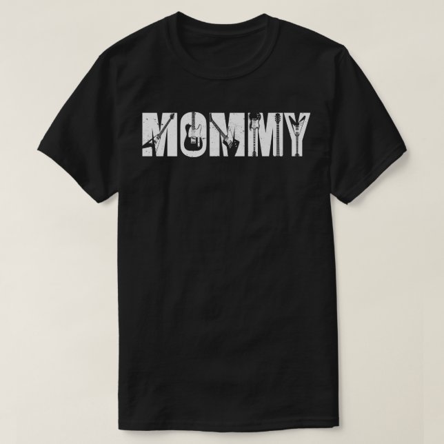 Retro Guitarist Mother Mummy Guitar Mother's Day M T-Shirt (Design Front)