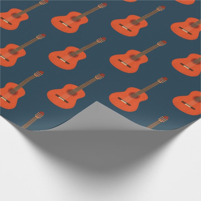 Retro Guitars pattern Wrapping Paper (Corner)