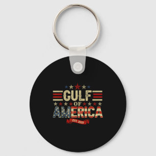 Retro Gulf Of America Est 2025 Vintage Usa Tee Key Ring