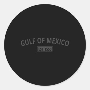 Retro Gulf Of Mexico Est 1550 American Gulf Of Mex Classic Round Sticker