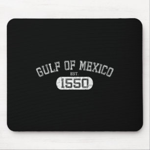 Retro Gulf Of Mexico Est 1550 Mexican Flag For Men Mouse Mat