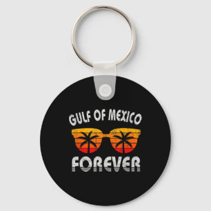 Retro Gulf Of Mexico Forever Vintage Beach Gulf Me Key Ring
