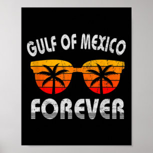 Retro Gulf Of Mexico Forever Vintage Beach Gulf Me Poster