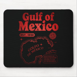 Retro Gulf Of Mexico Since 1550 Historic Gulf Of M Mouse Mat