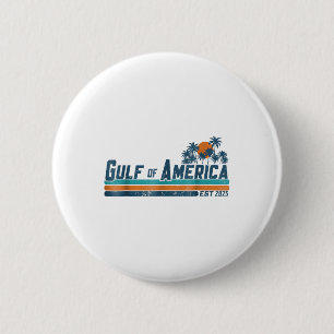 Retro Gulf Of Us America 2025 American Flag Gulf M 6 Cm Round Badge