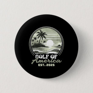 Retro Gulf Of Us America 2025 American Flag Gulf M 6 Cm Round Badge