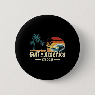 Retro Gulf Of Us America 2025 American Flag Gulf M 6 Cm Round Badge