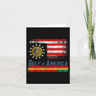 Retro Gulf Of Us America 2025 American Flag Gulf M Card