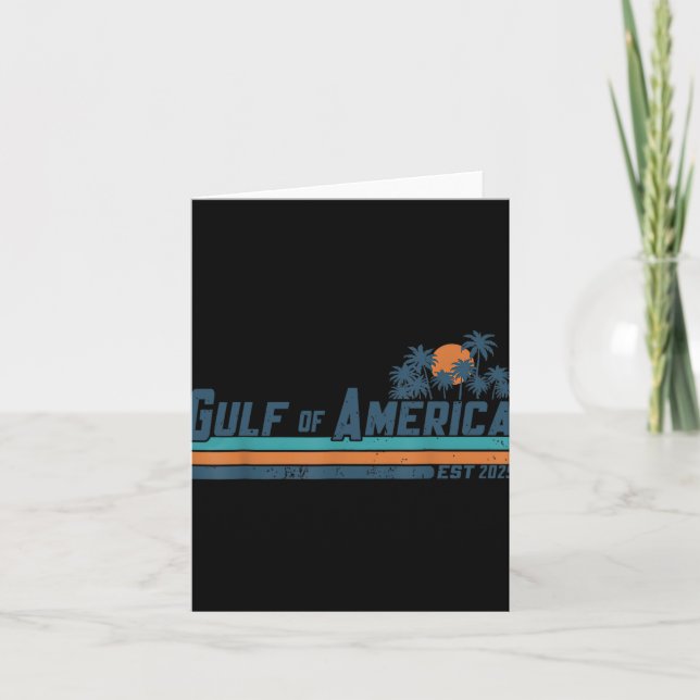 Retro Gulf Of Us America 2025 American Flag Gulf M Card (Front)