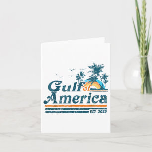 Retro Gulf Of Us America 2025 American Flag Gulf M Card