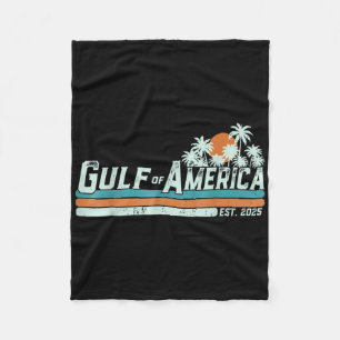 Retro Gulf Of Us America 2025 American Flag Gulf M Fleece Blanket