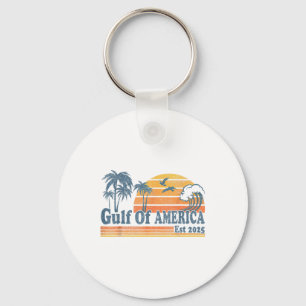 Retro Gulf Of Us America 2025 American Flag Gulf M Key Ring